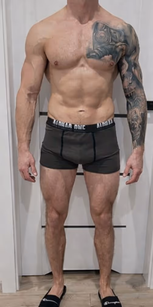 Po przemianie sylwetki podopiecznego Krystiana