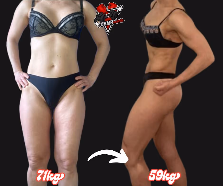 Zdjęcie kobiecej przemiany podopiecznej trenera Marcina